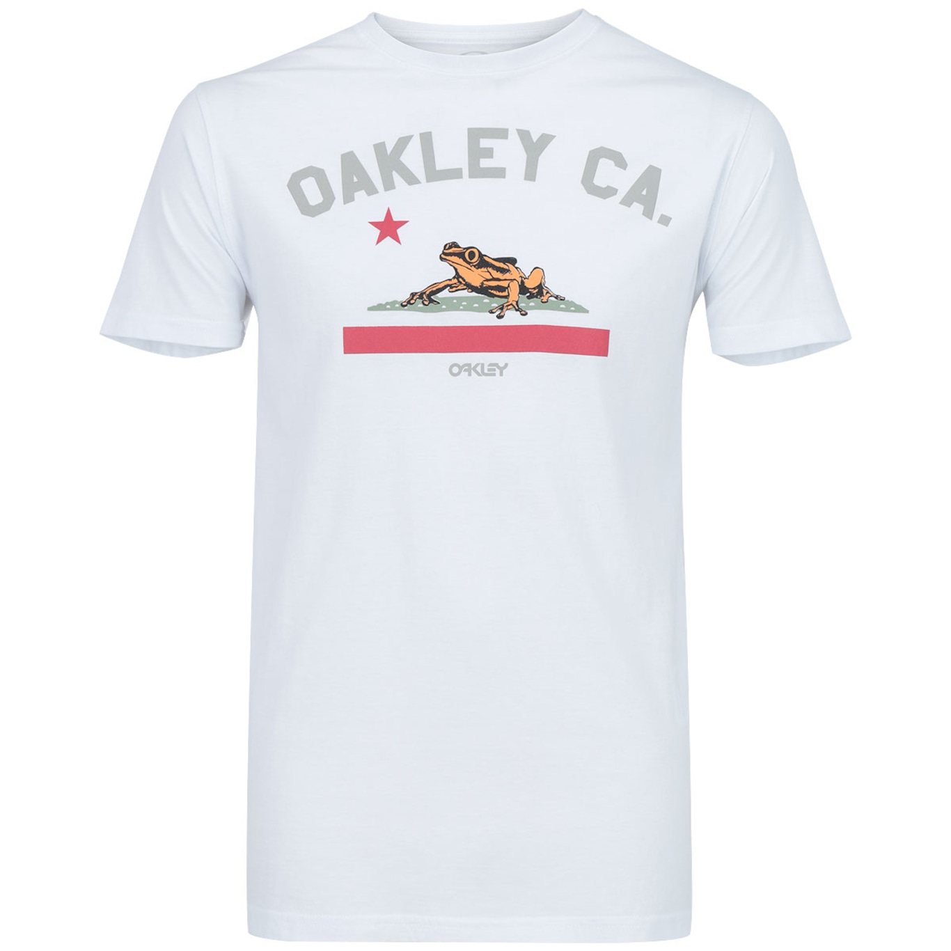 Camiseta Oakley Frog X Iridium Tee Masculina - Branco
