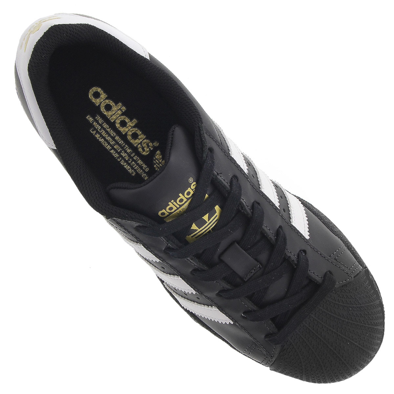 Tênis couro best sale adidas superstar foundation