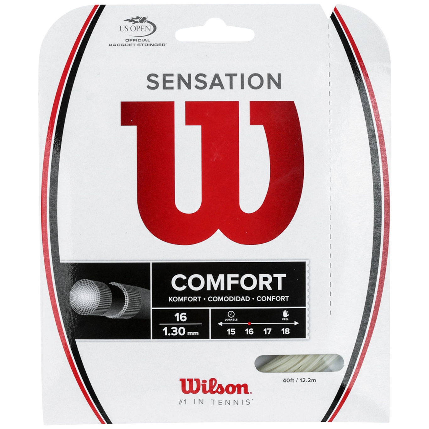 Corda para Raquete Wilson Sensation 16L 1,30mm - Foto 1