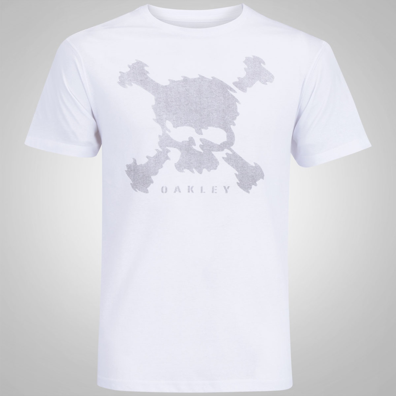 Camiseta Oakley Premium Skull Branco ref 455703-100