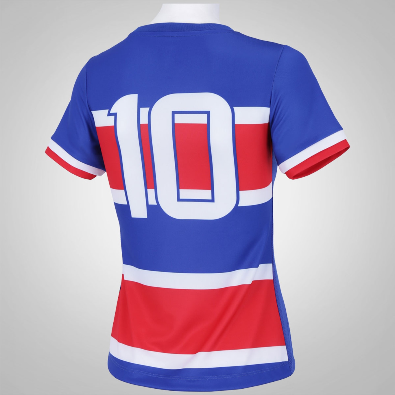 Camiseta Esportiva com Estampa 10 Futebol Americano Azul