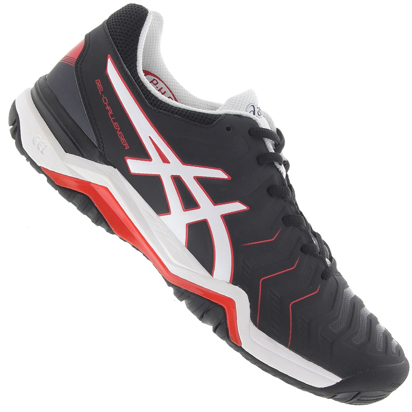 Tênis asics gel challenger 11 fashion preto e cinza