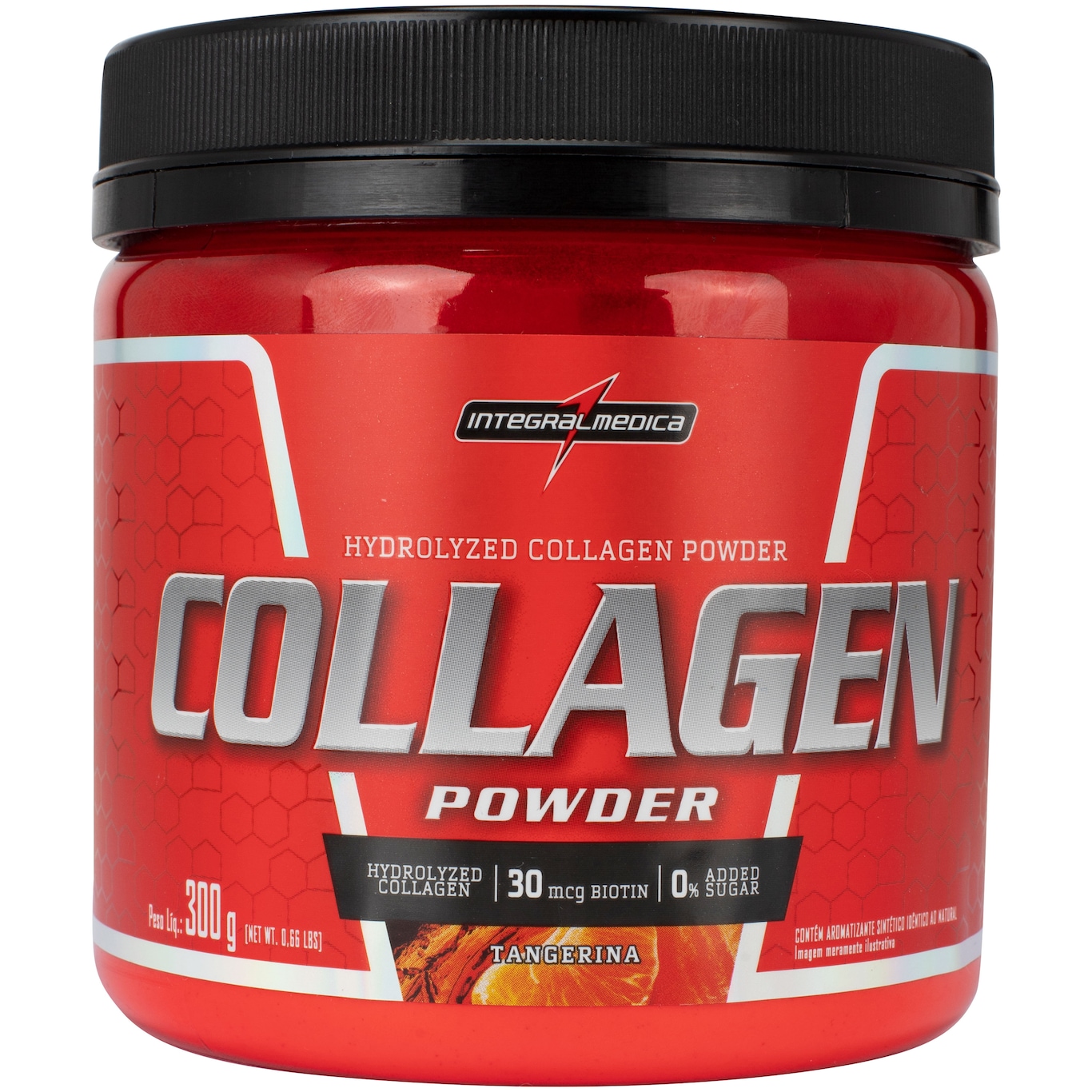 Colágeno Integralmédica Collagen Powder - Tangerina - 300g - Foto 1