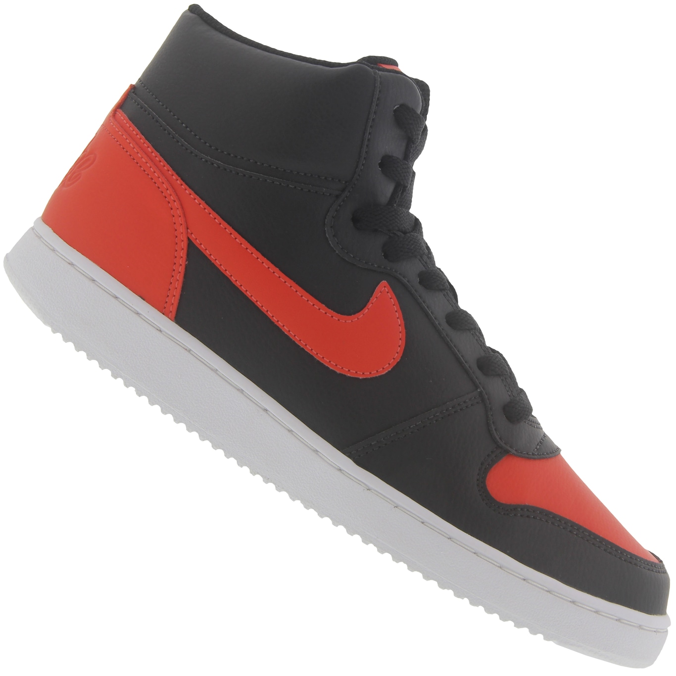 Nike ebernon mid black red best sale