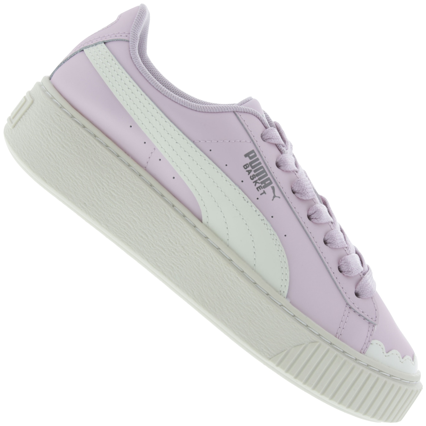 Puma basket cheap platform scallop