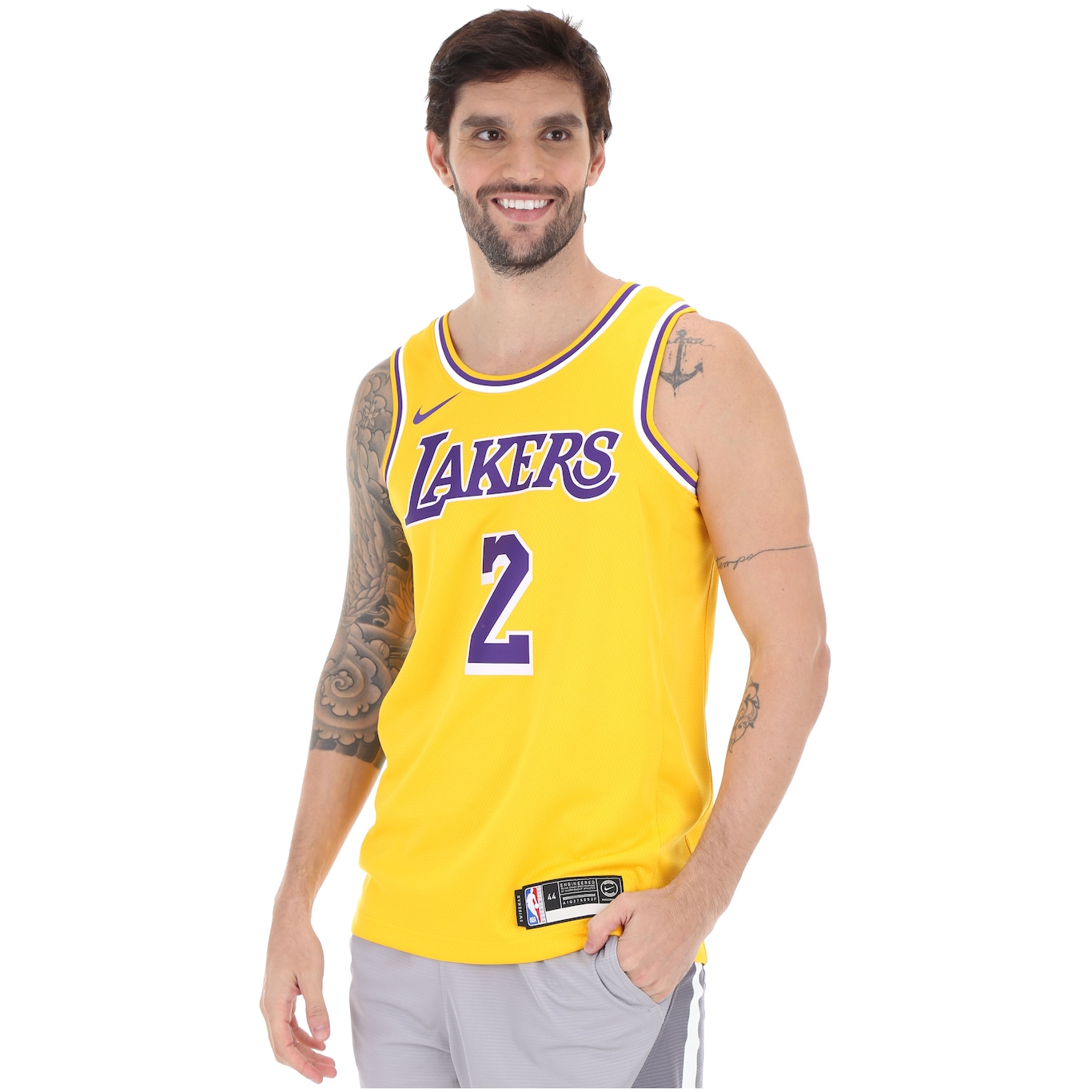 Camiseta Los Angeles Lakers Nike Earned Edition Swingman