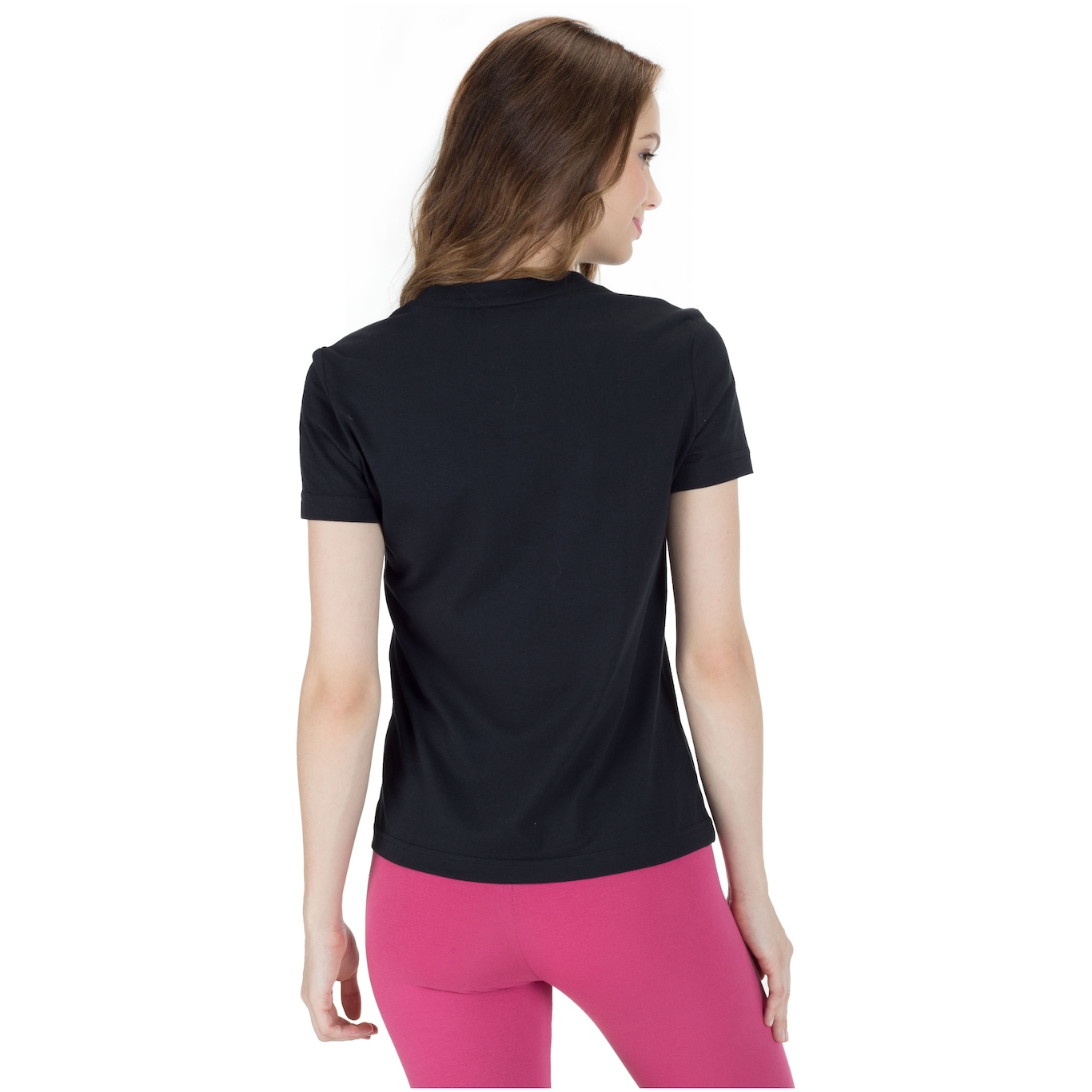 Camiseta Adidas Essentials Linear Feminina - Preto+Branco