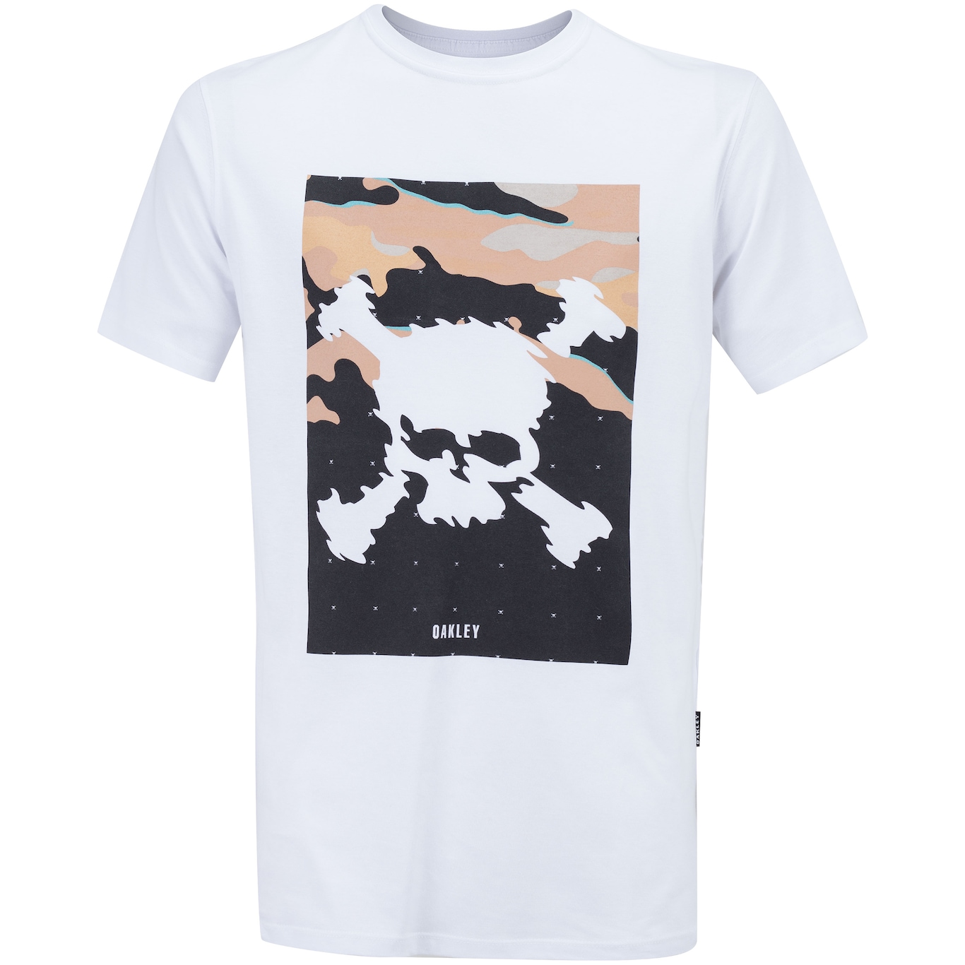 Oakley Camo Skull Short Sleeve T-Shirt Beige