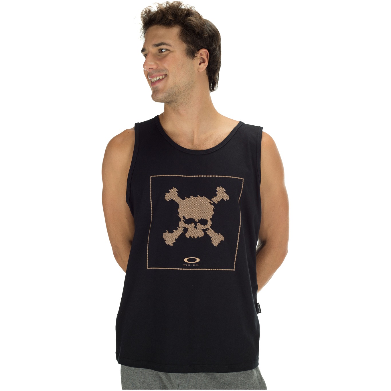 Regata oakley masculina skull tank preta em Promoção na Americanas