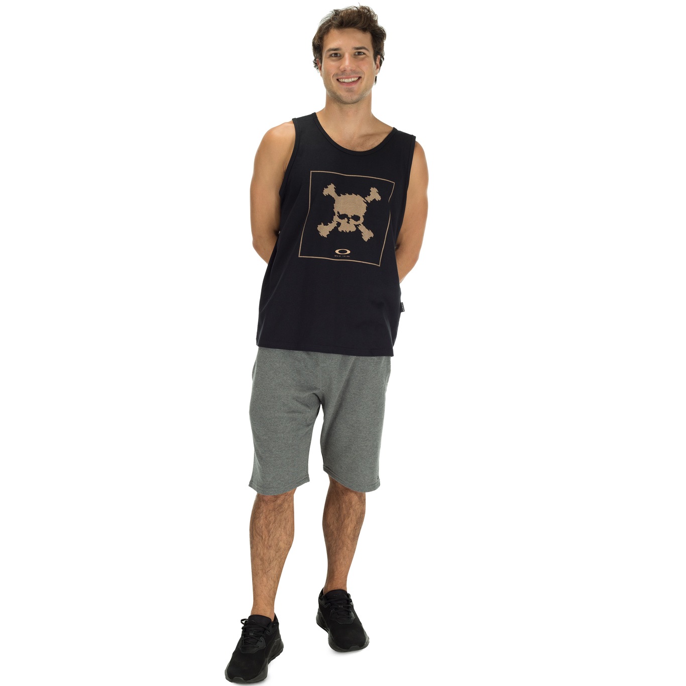 Regata oakley masculina skull tank preta em Promoção na Americanas