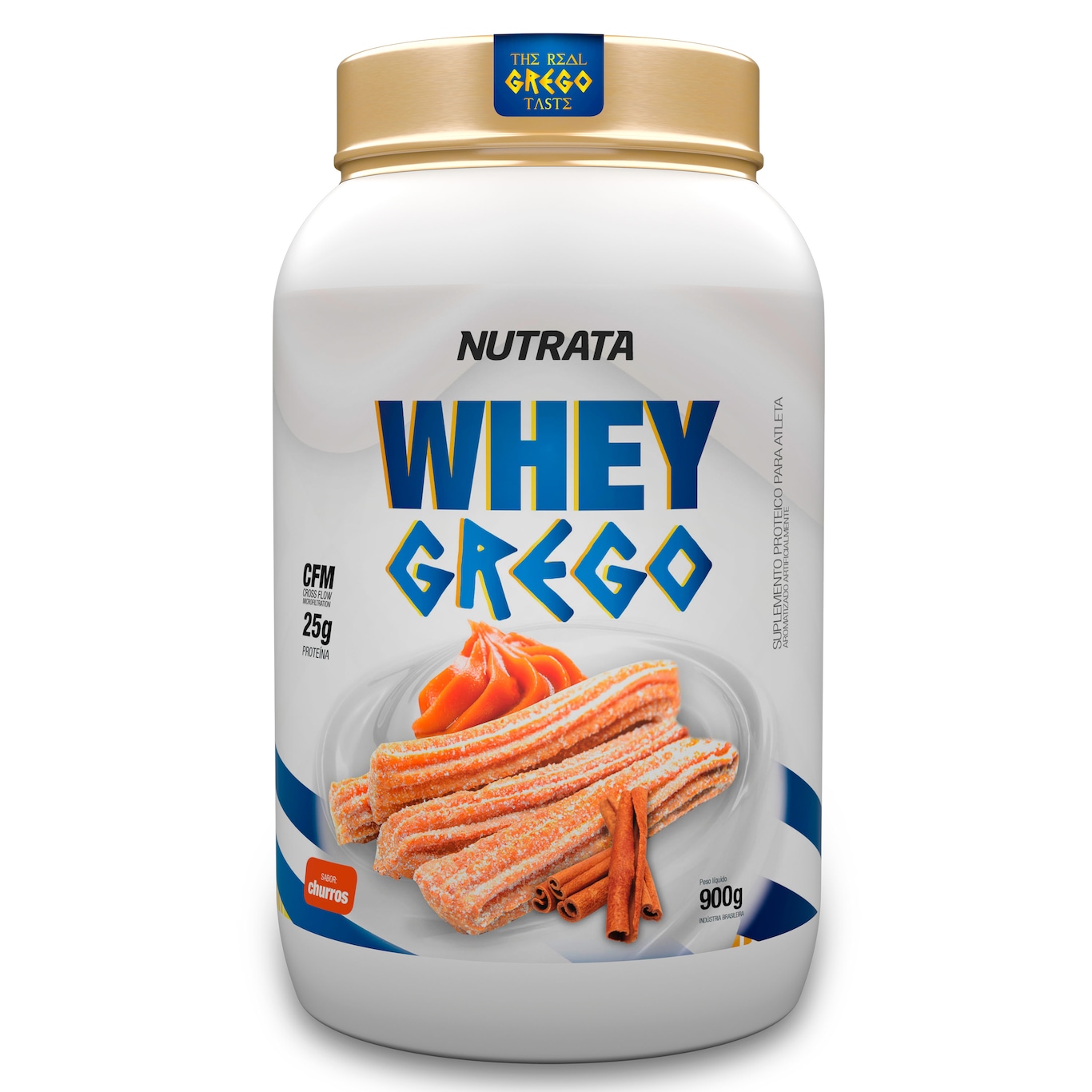 Whey Protein Grego Nutrata Churros 900G - Foto 1