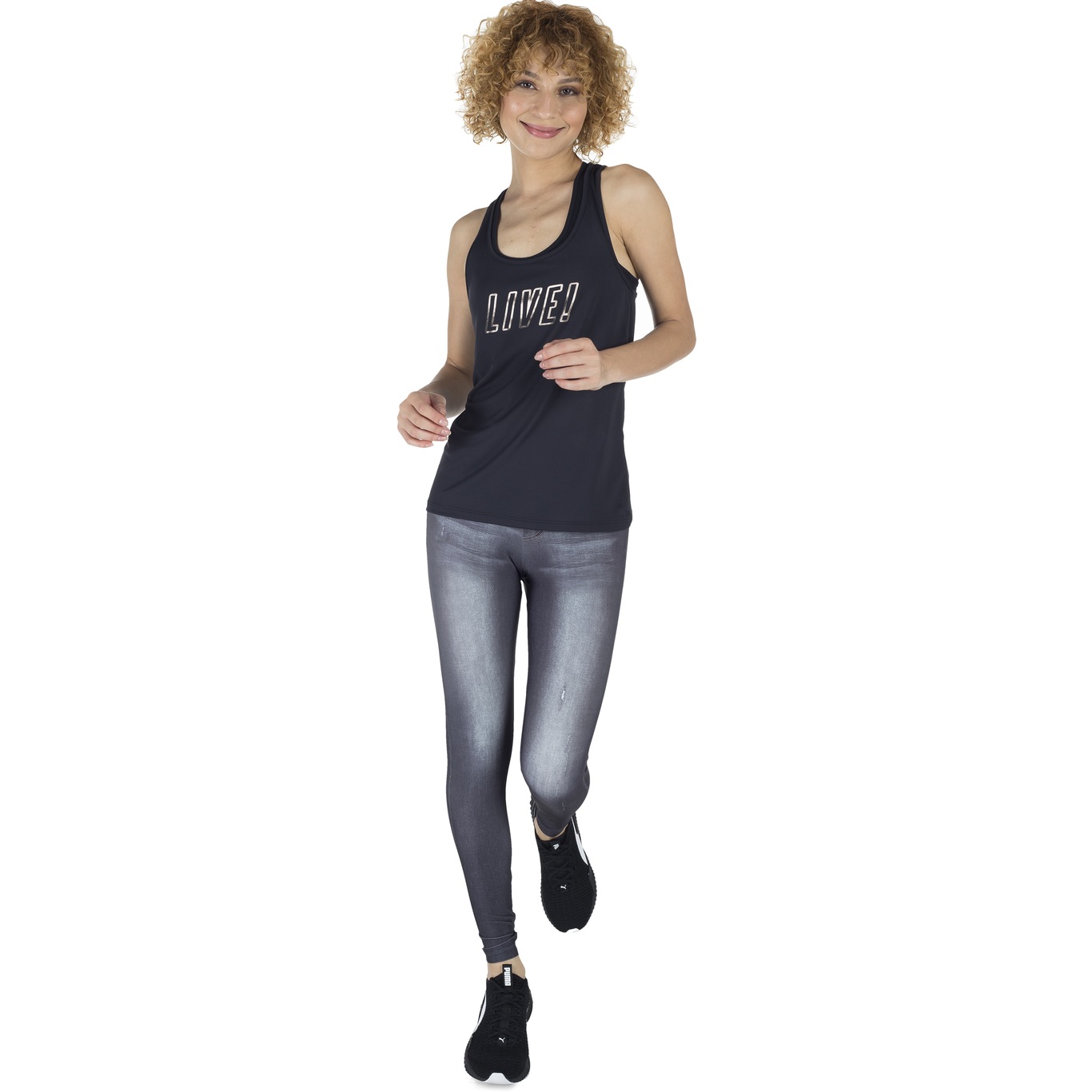 Calça Legging Jeans Live Feminina - Sportlins - Calçados e Esportes