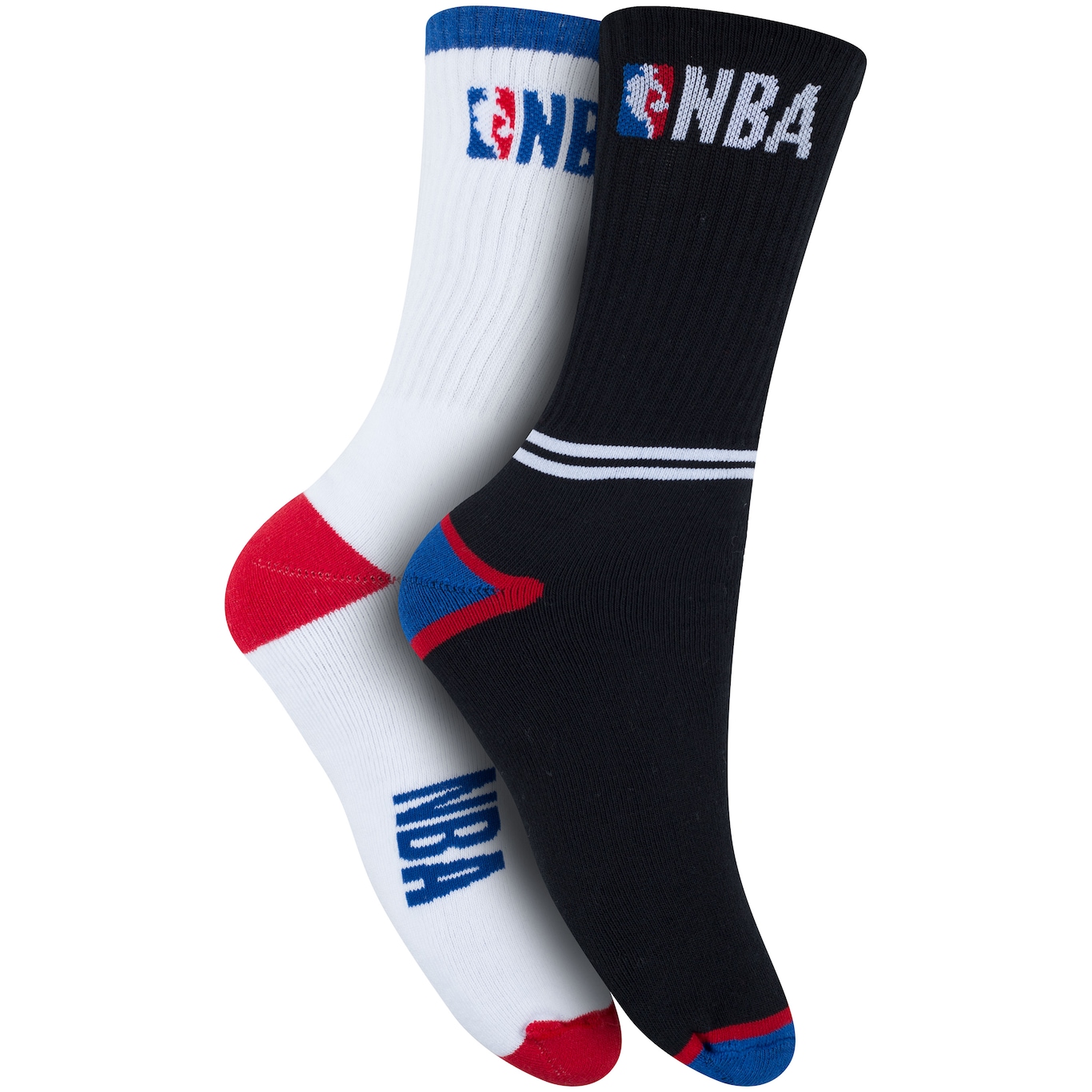 Kit de Meias Cano Alto NBA Logo com 2 Pares - 39 a 43 - Adulto | Centauro