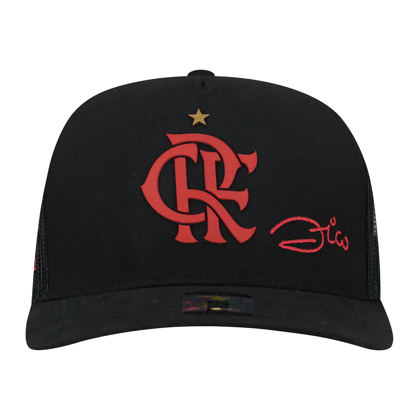 Boné Aba Curva do Flamengo Zico Supercap CRF Silk - Snapback - Trucker - Adulto - Foto 2