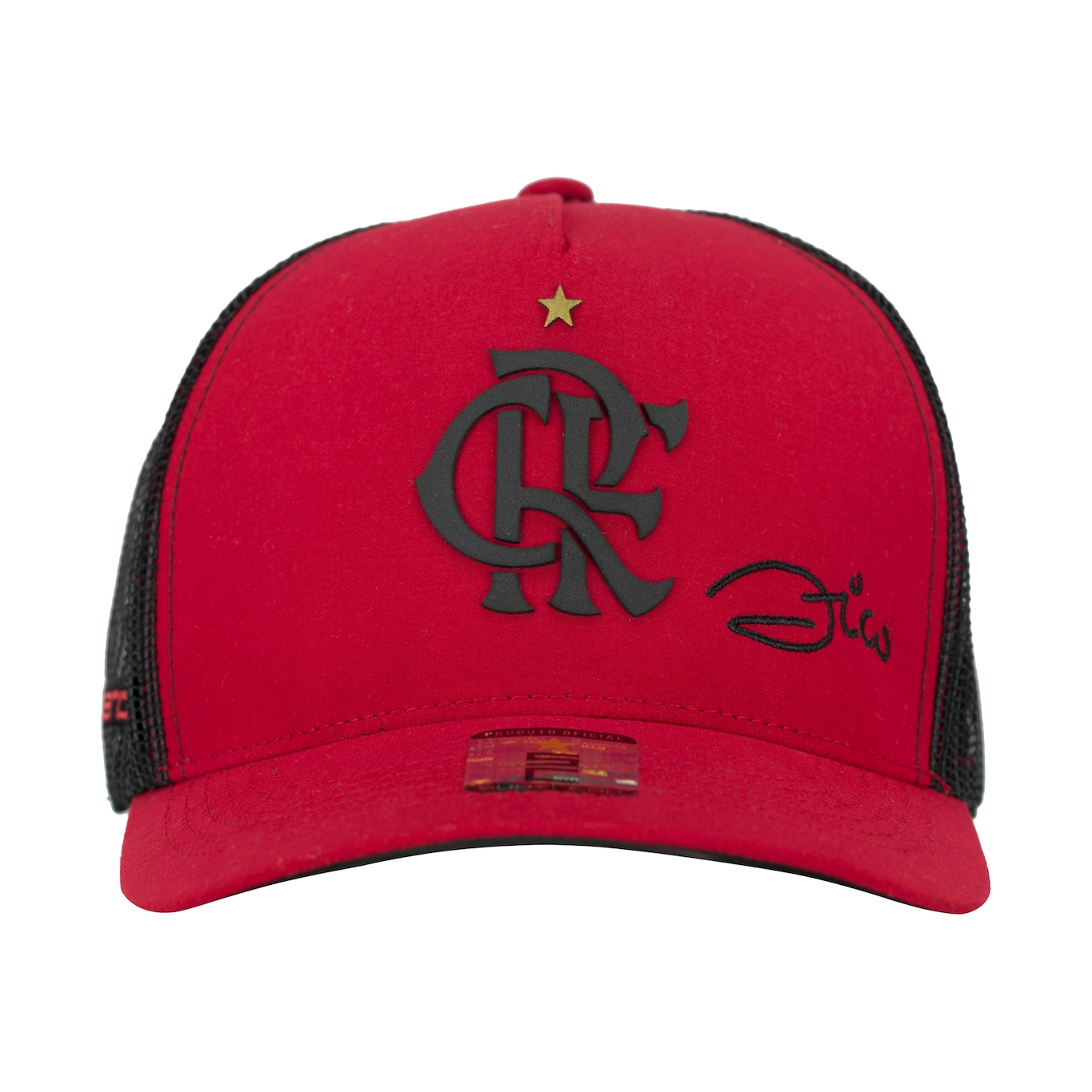 Boné Aba Curva do Flamengo Zico Supercap CRF Silk - Snapback - Trucker - Adulto - Foto 2