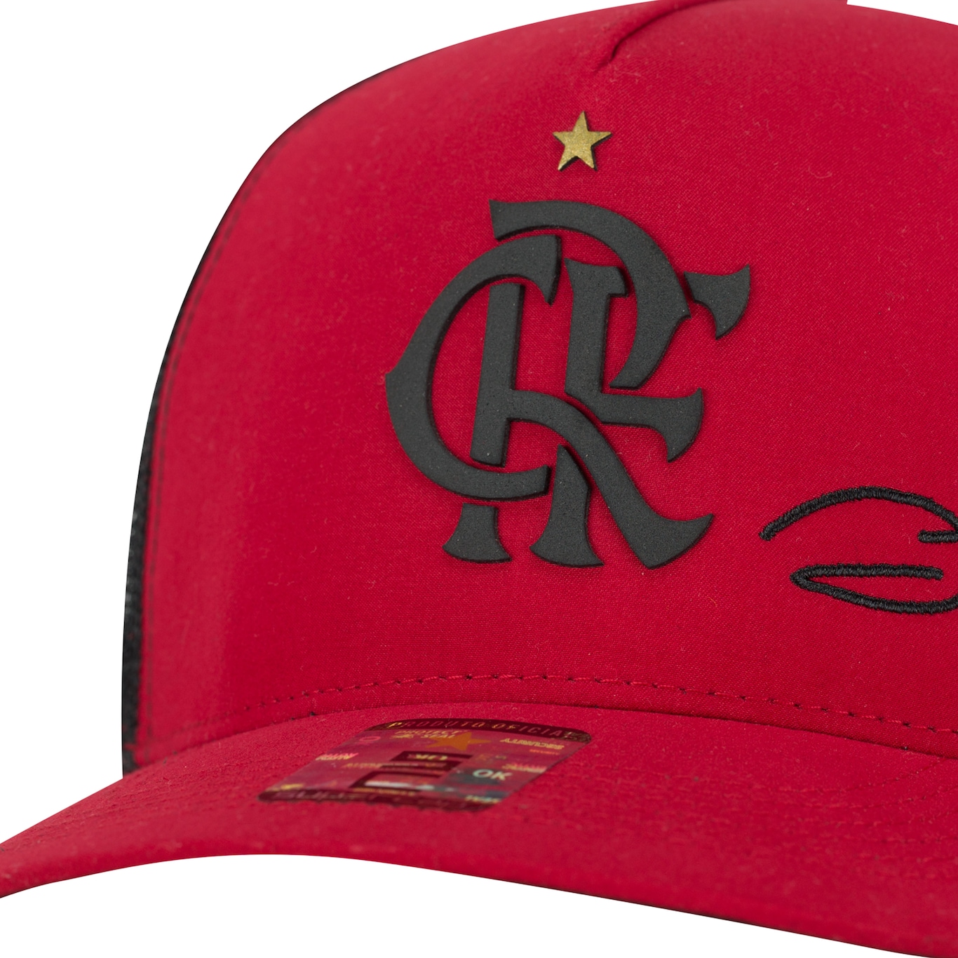 Boné Aba Curva do Flamengo Zico Supercap CRF Silk - Snapback - Trucker - Adulto - Foto 4