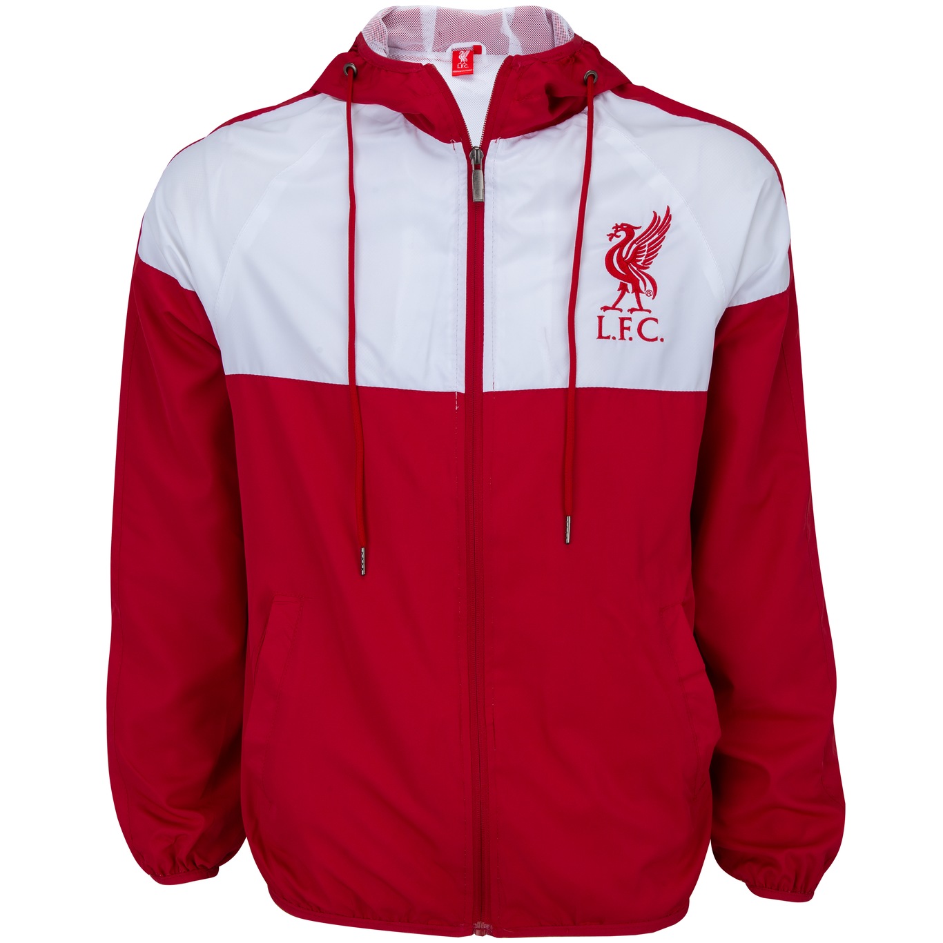 JAQUETA CORTA VENTO LIVERPOOL -NIKE-MASCULINA-BRANCA/CINZA