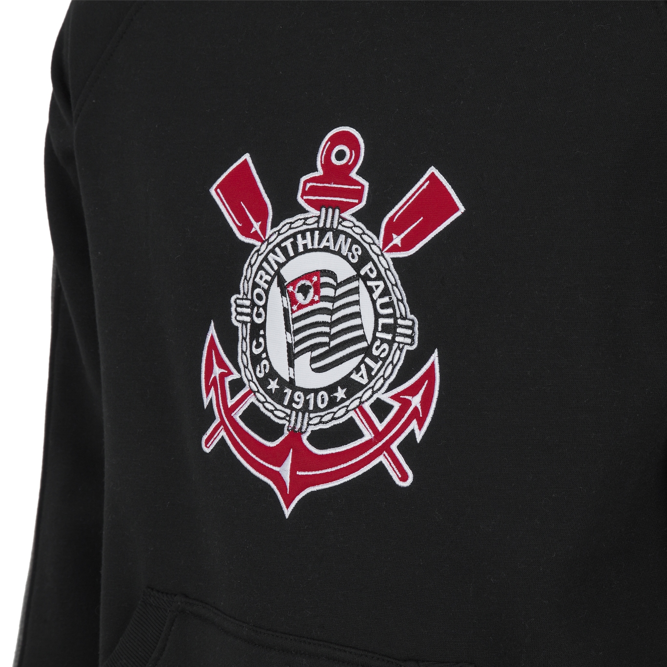 Blusão de Moletom com Capuz do Corinthians Embroidery - Masculino - Foto 5