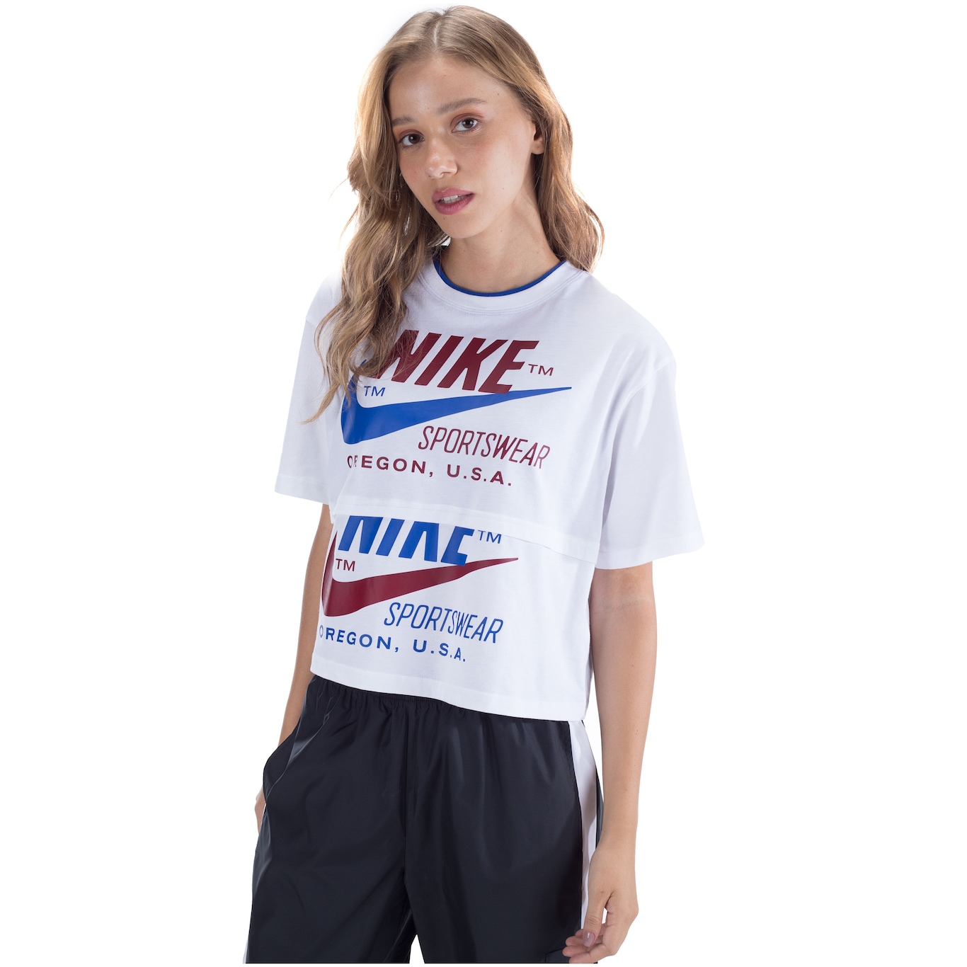 NIKE-AS W NSW T ESSNTL SS OS Camisetas femininas, Sportswear de manga  curta, original, nova chegada - AliExpress