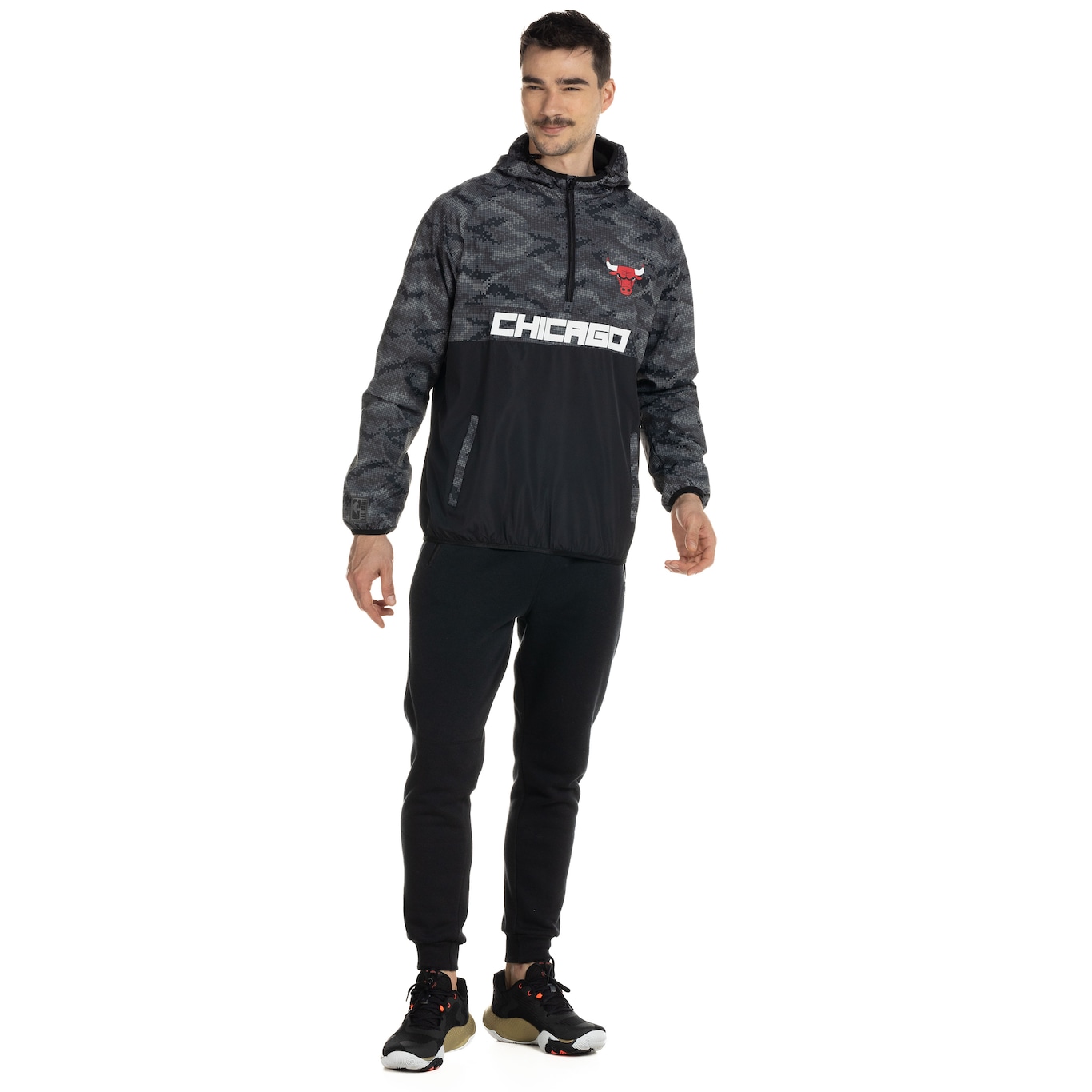 Blusão Chicago Bulls NBA com Capuz N100A - Masculino - Foto 4