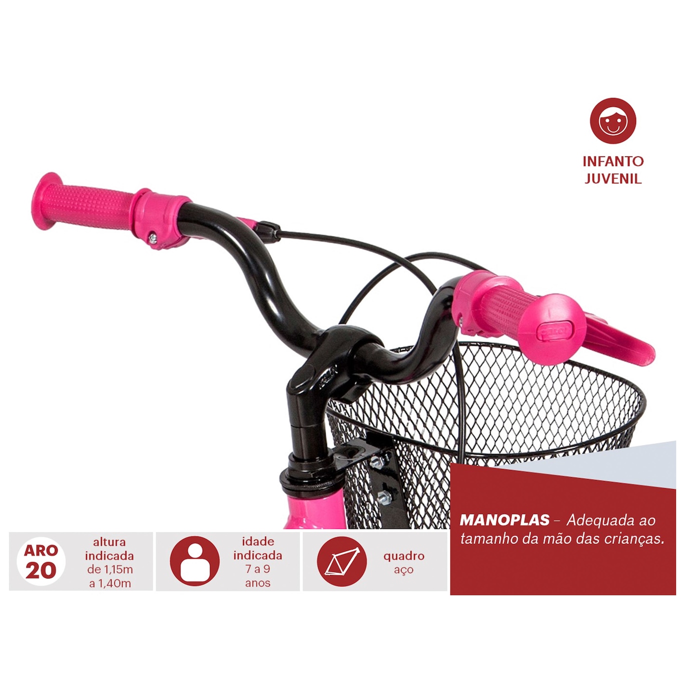 Bicicleta Caloi Barbie - Aro 20 - Freios V-Brake - Feminina - Infantil