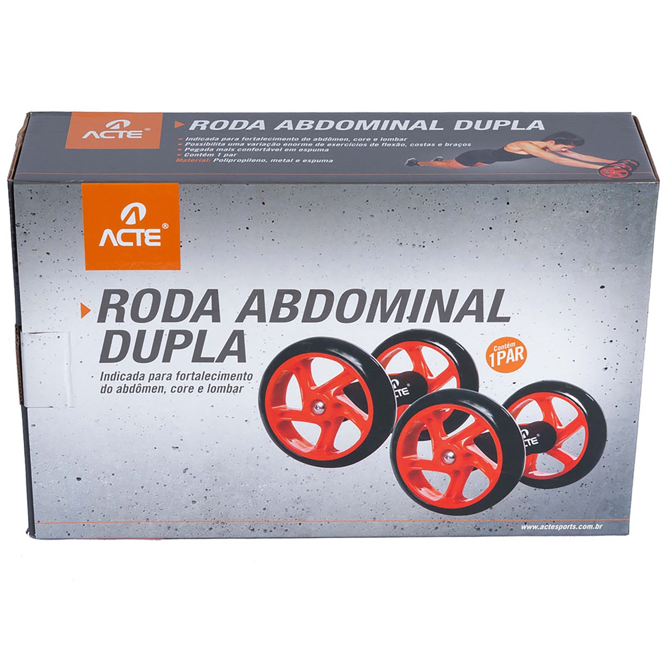 Roda Vollo Dupla De Exercício Abdominal - Pegada Anatômica