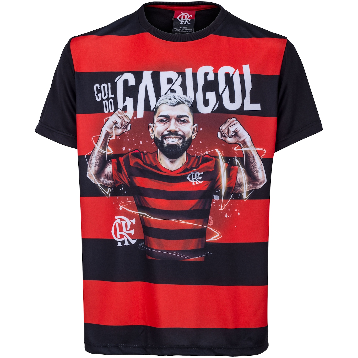 Camisa Flamengo Gabigol Juvenil Preta E Vermelha