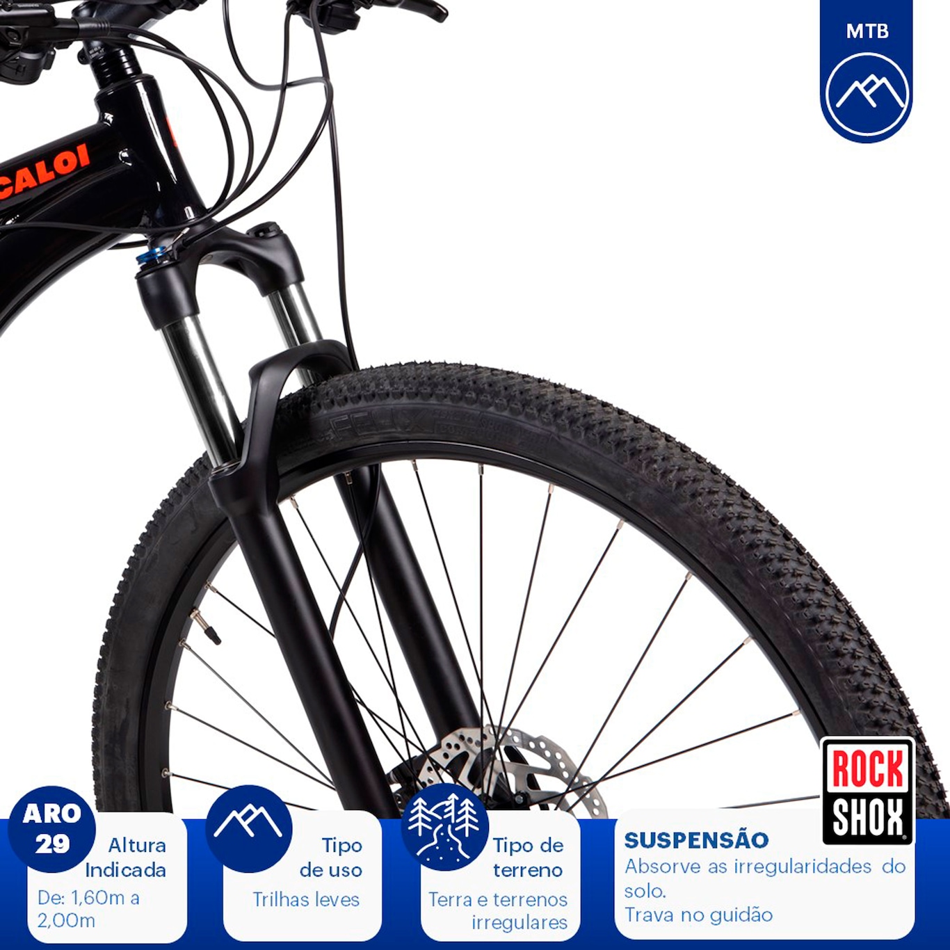 Mountain Bike Caloi Moab Flex - Aro 29 - Freio a Disco Hidráulico - Câmbio  Microshift em Promoção