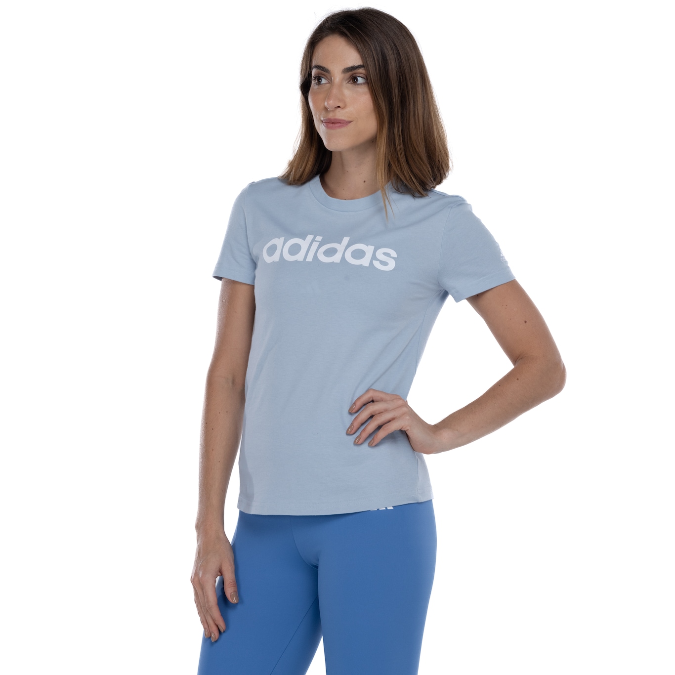 Camiseta adidas Logo Linear - Feminina - Foto 1