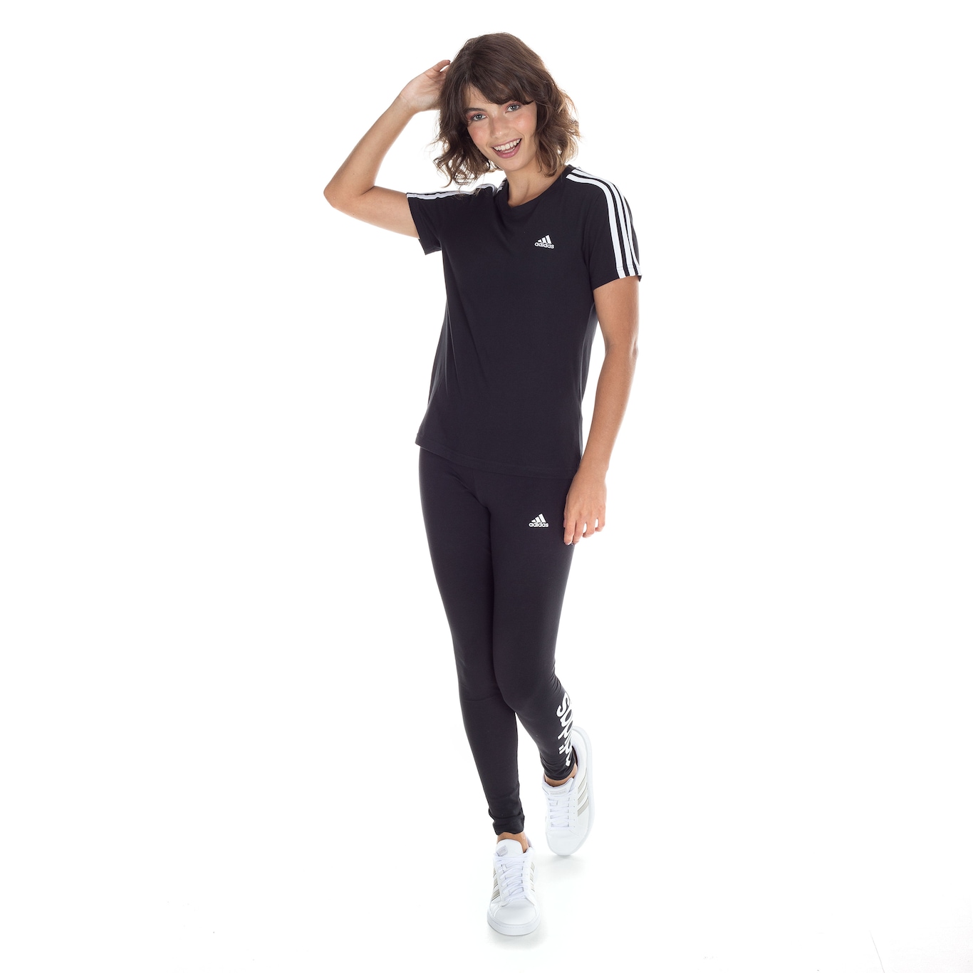 Camiseta adidas Essentials 3 Listras - Feminina - Foto 4