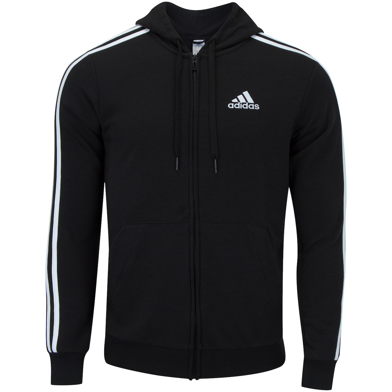 Jaqueta de Moletom com Capuz adidas Essentials 3S - Masculina - Foto 6