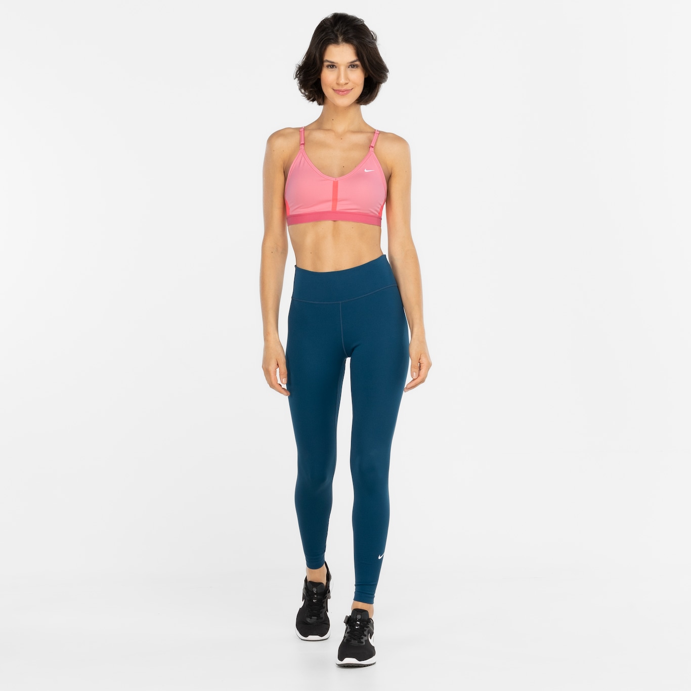 Top Fitness com Bojo Nike Baixa Sustentação Dri-Fit Indy Bra Vneck Adulto - Foto 4