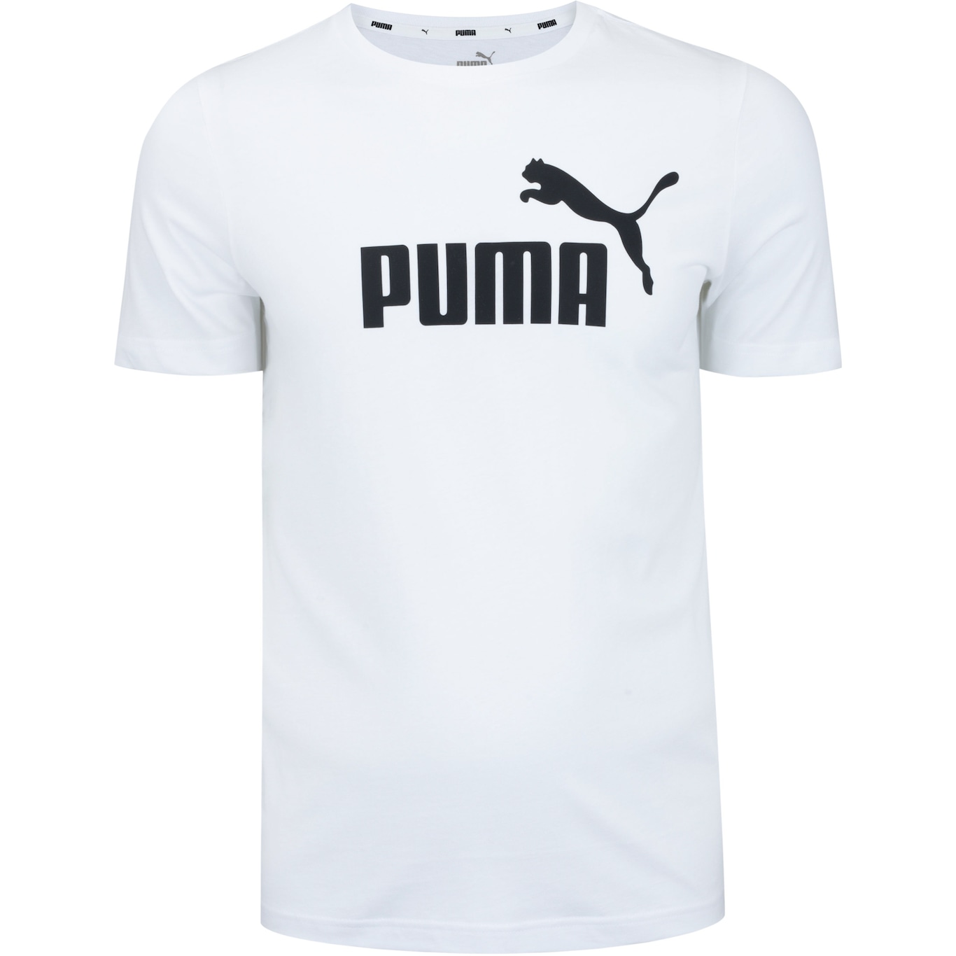 Camiseta Puma Manga Curta Essentials Logo Tee - Masculina - Foto 6