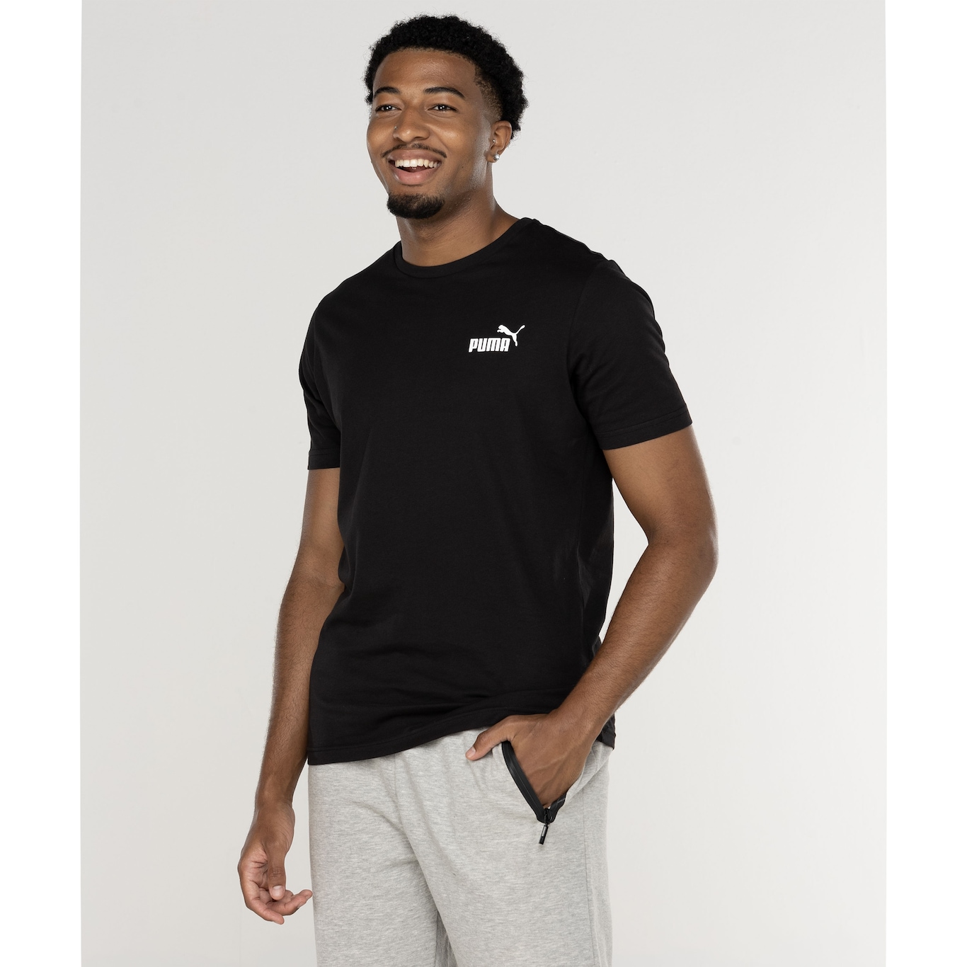 Camiseta Puma Manga Curta Small Logo Tee  - Masculina - Foto 4