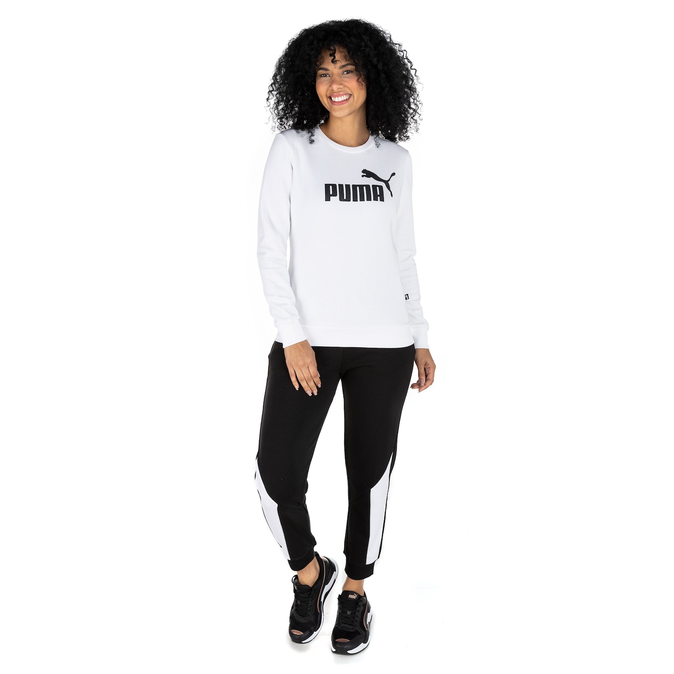 Blusão Puma Feminino Essentials Logo Crew FL - Foto 3