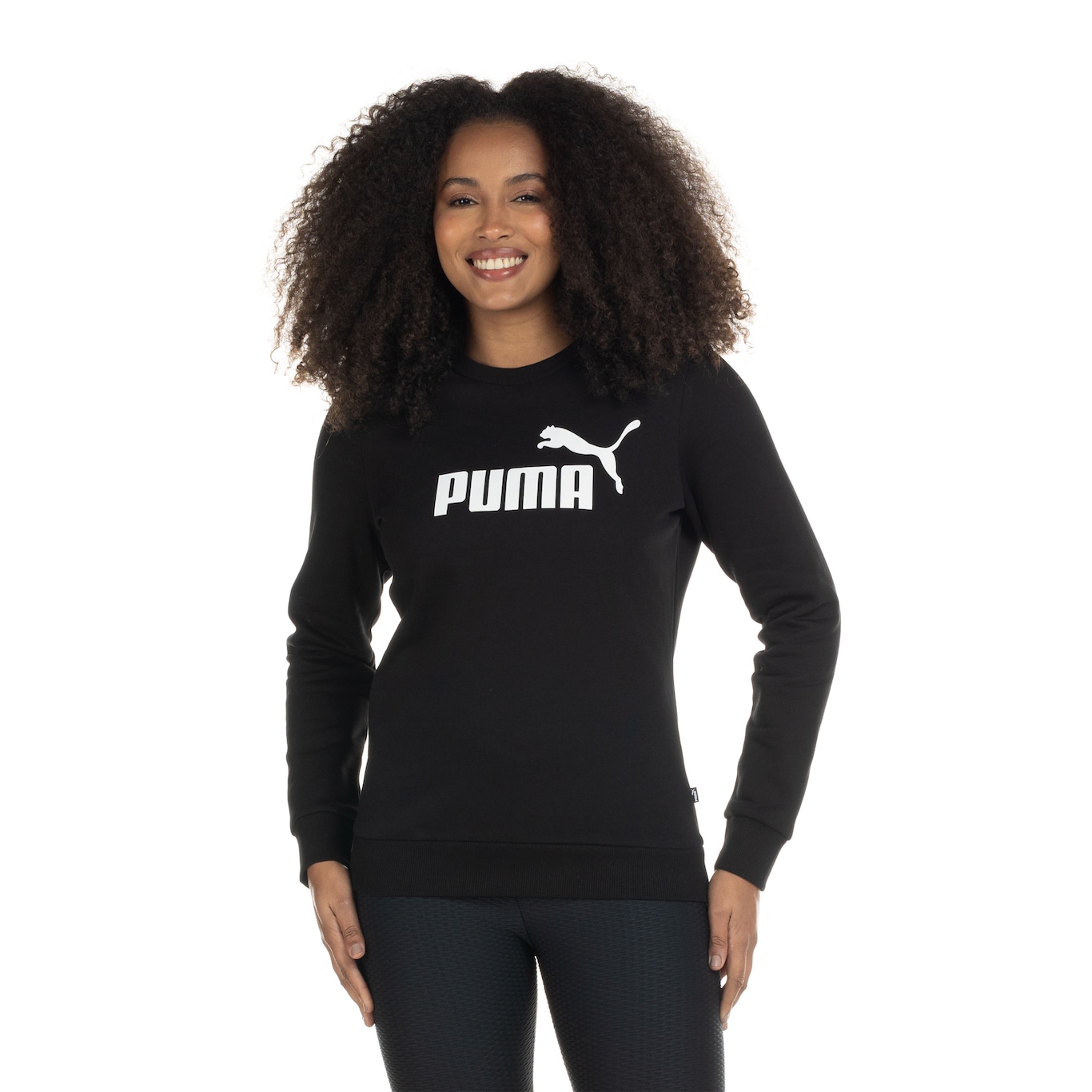 Blusão Puma Feminino Essentials Logo Crew FL - Video 1