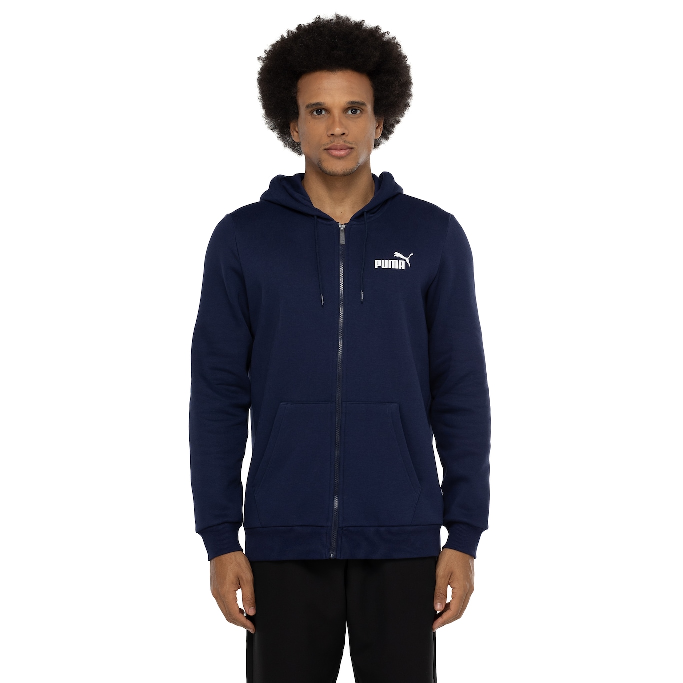 Jaqueta Puma com Capuz Essentials Small Logo FZ Hoodie FL - Masculina - Video 1