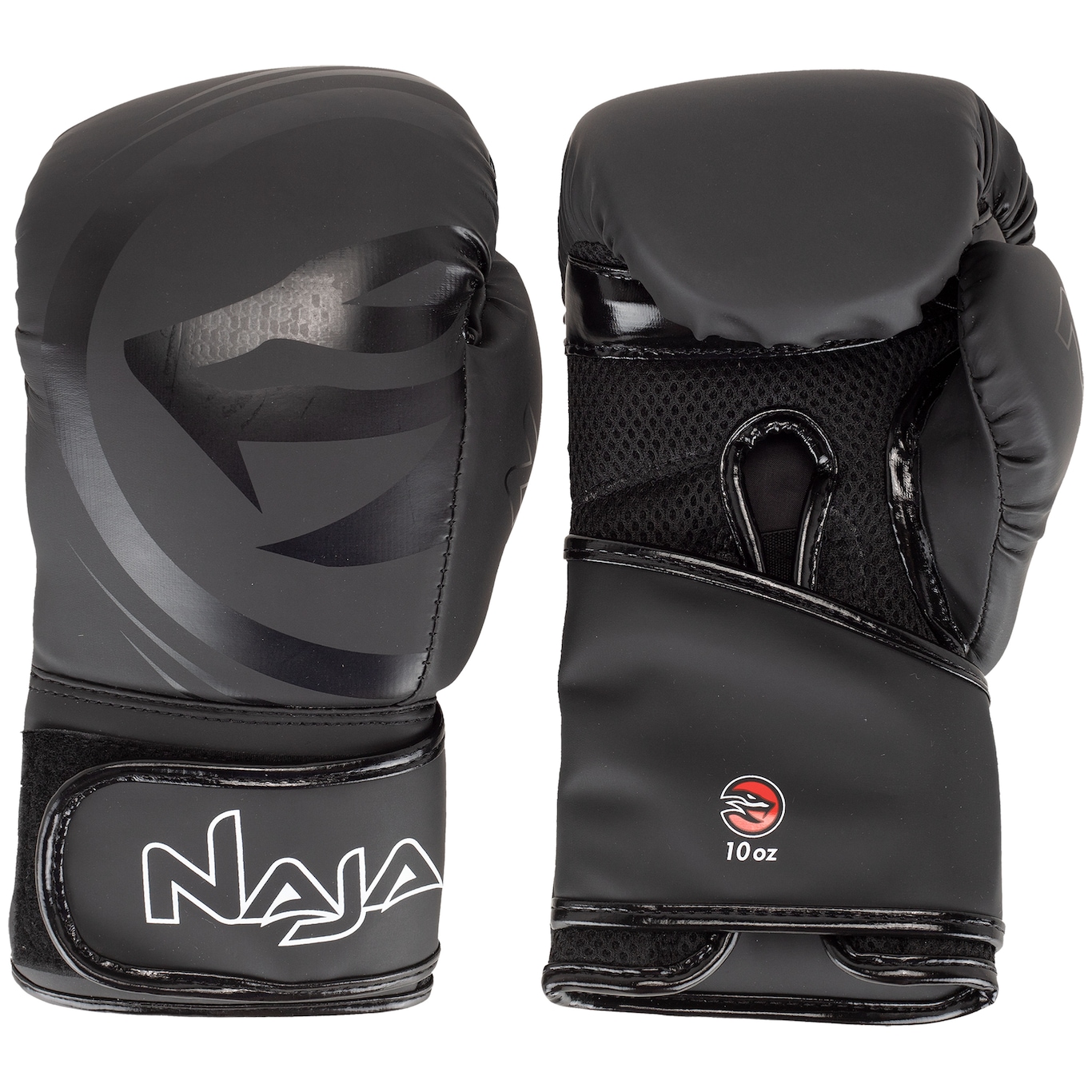 Kit de Boxe Naja: Bandagem + Protetor Bucal + Luvas de Boxe Black - 10 OZ - Adulto - Foto 2