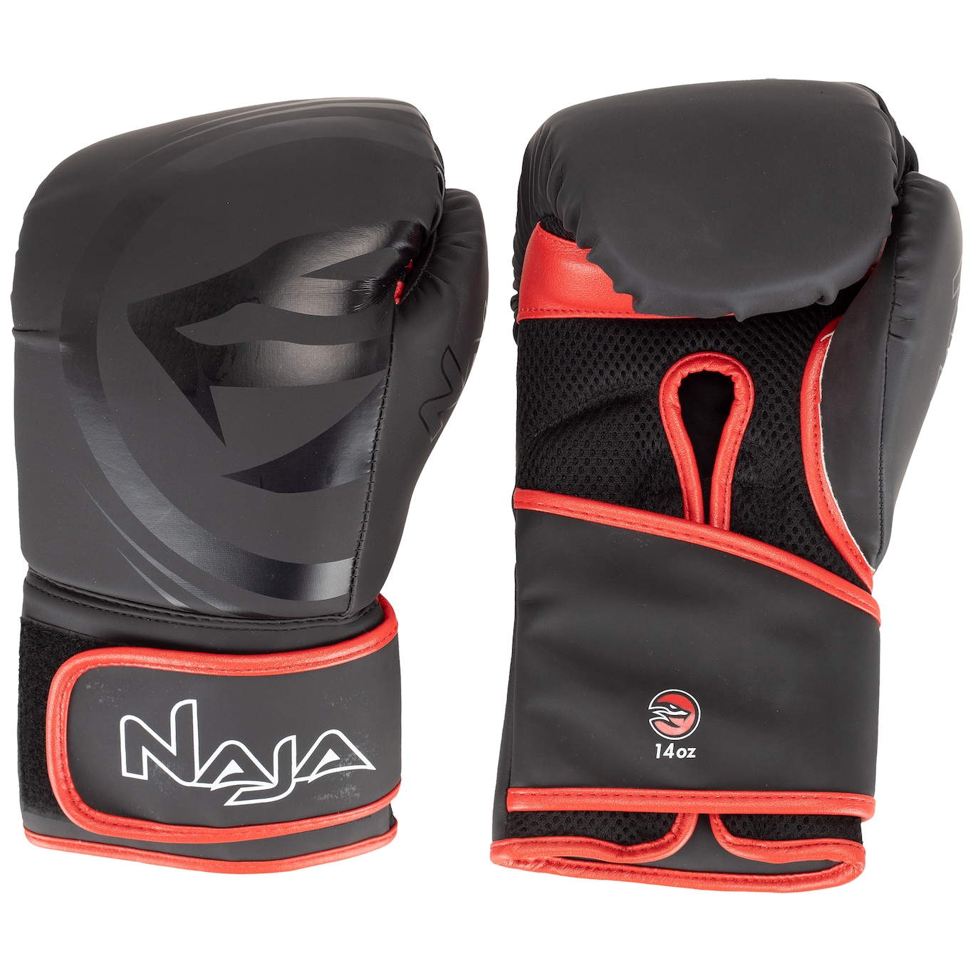 Kit de Boxe Naja: Bandagem + Protetor Bucal + Luvas de Boxe Black - 14 OZ - Adulto - Foto 2