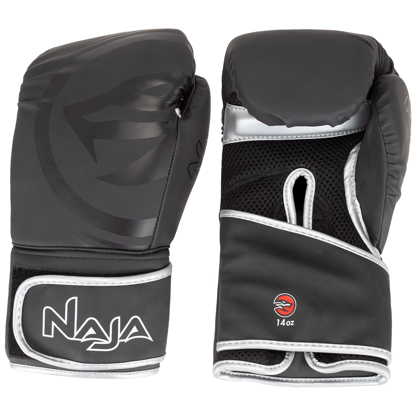 Kit de Boxe Naja: Bandagem + Protetor Bucal + Luvas de Boxe Black - 14 OZ - Adulto - Foto 2