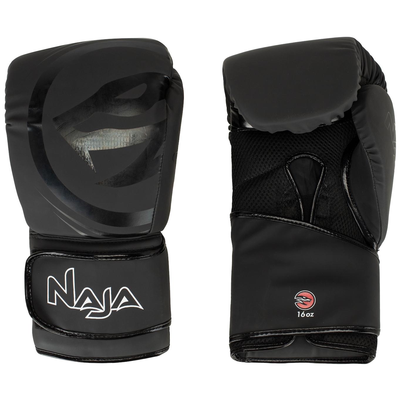 Kit de Boxe Naja: Bandagem + Protetor Bucal + Luvas de Boxe Black - 16 OZ - Adulto - Foto 3