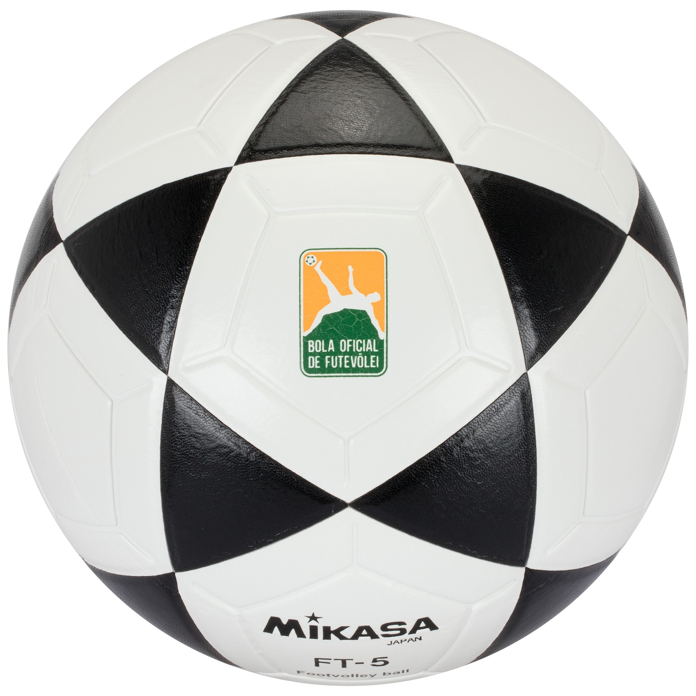 Bola De Futevolei Mikasa FT-4 Couro - Amarelo e preto em Promoção