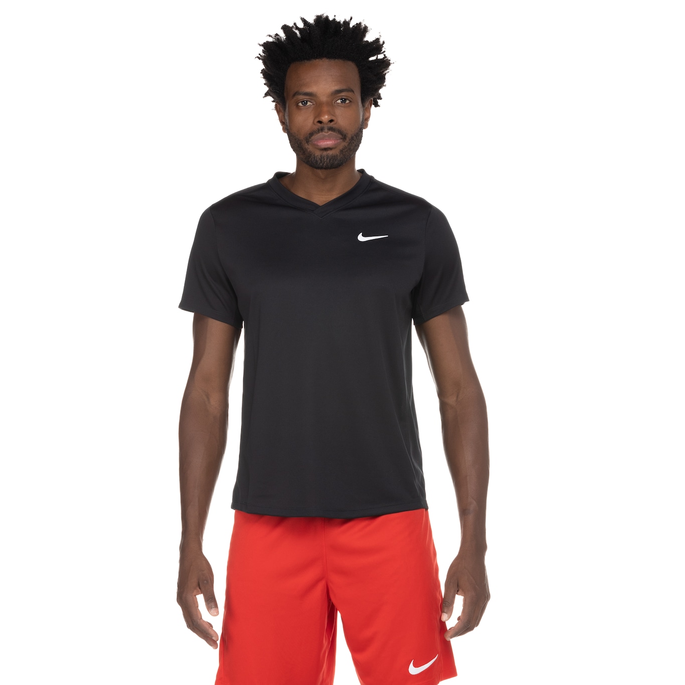 Nike Camiseta Manga Curta Dri Fit Miler Preto
