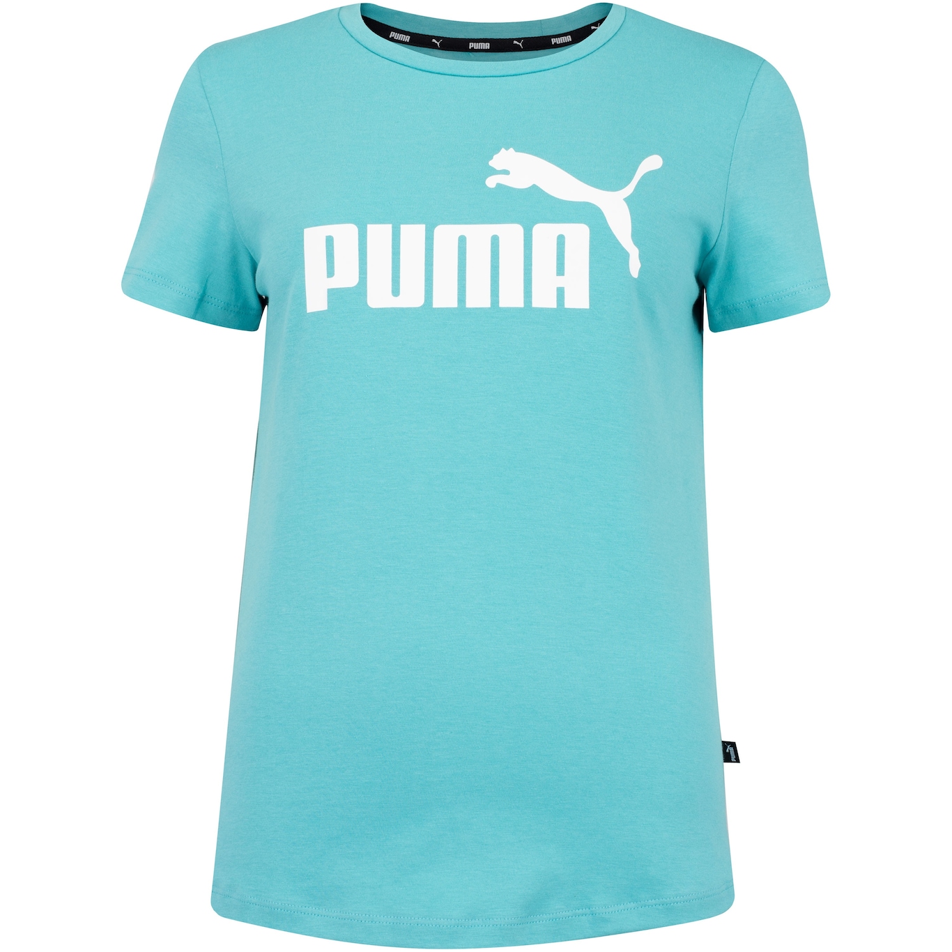 Camiseta Puma Manga Curta Essentials Logo - Feminina - Foto 5