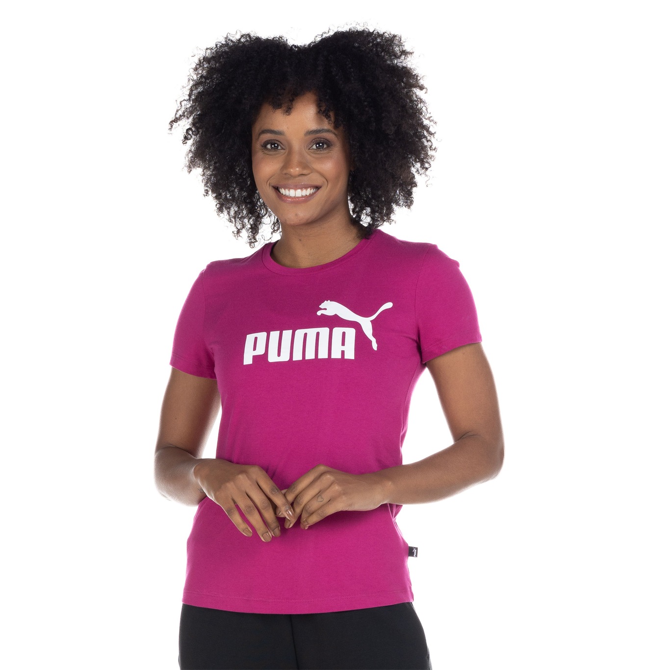 Camiseta Puma Manga Curta Essentials Logo - Feminina - Video 1