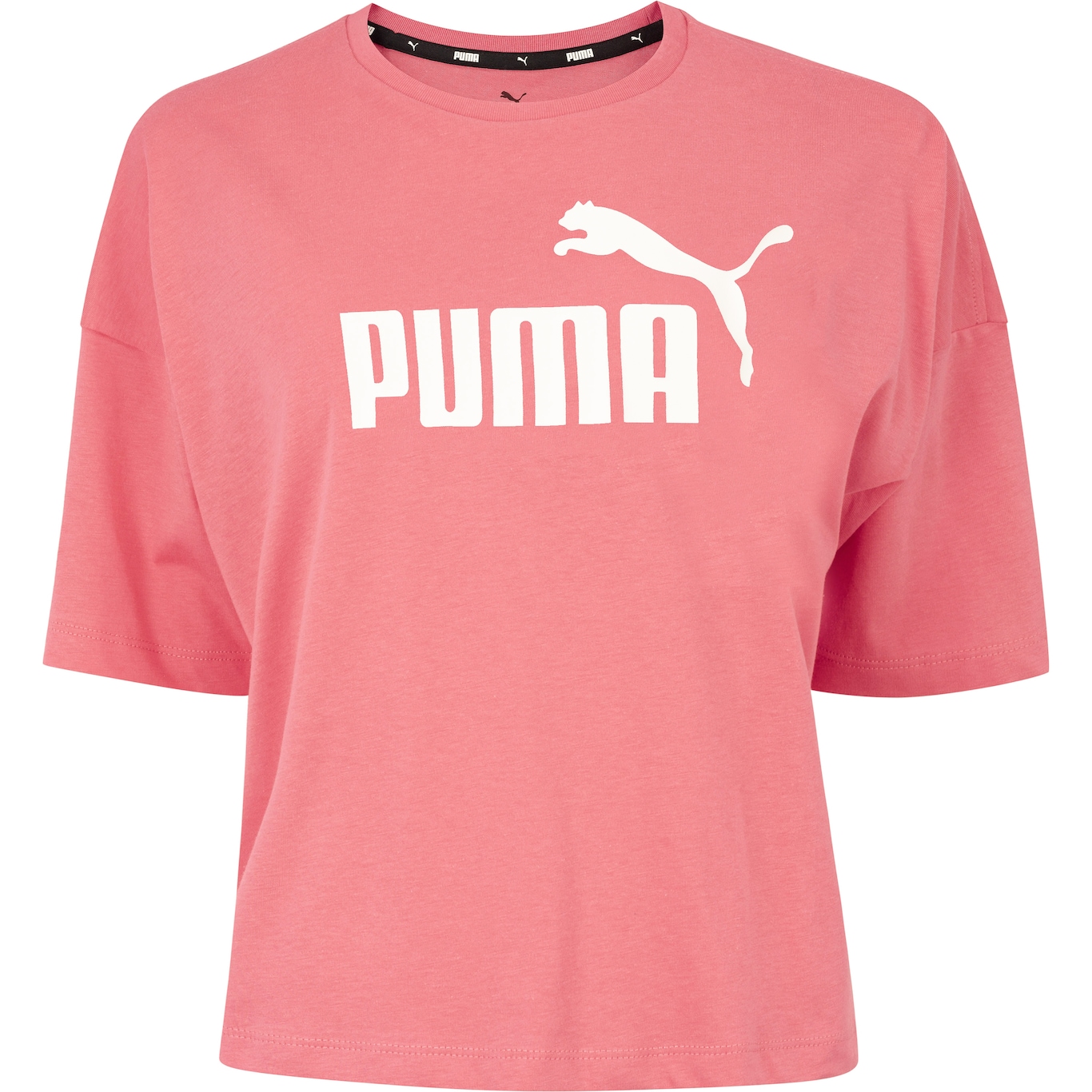 Blusa Feminina Manga Curta Cropped Puma Essentials Logo Tee - Foto 5