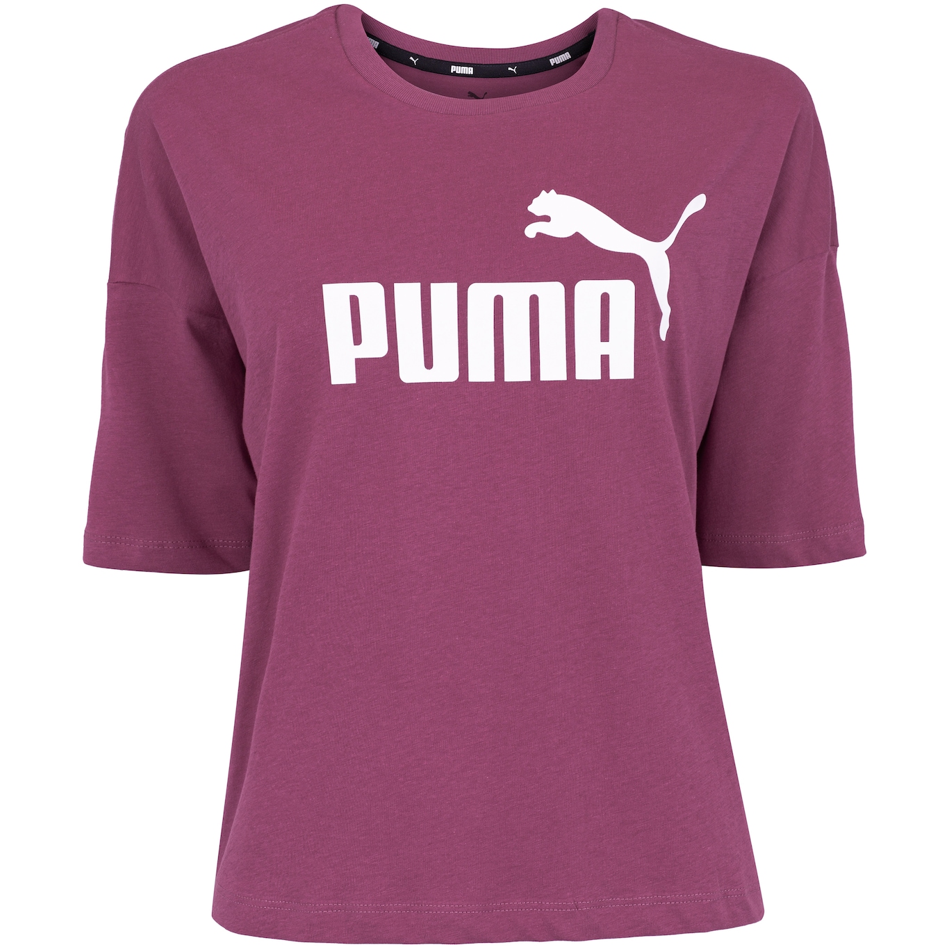 Blusa Feminina Manga Curta Cropped Puma Essentials Logo Tee - Foto 5