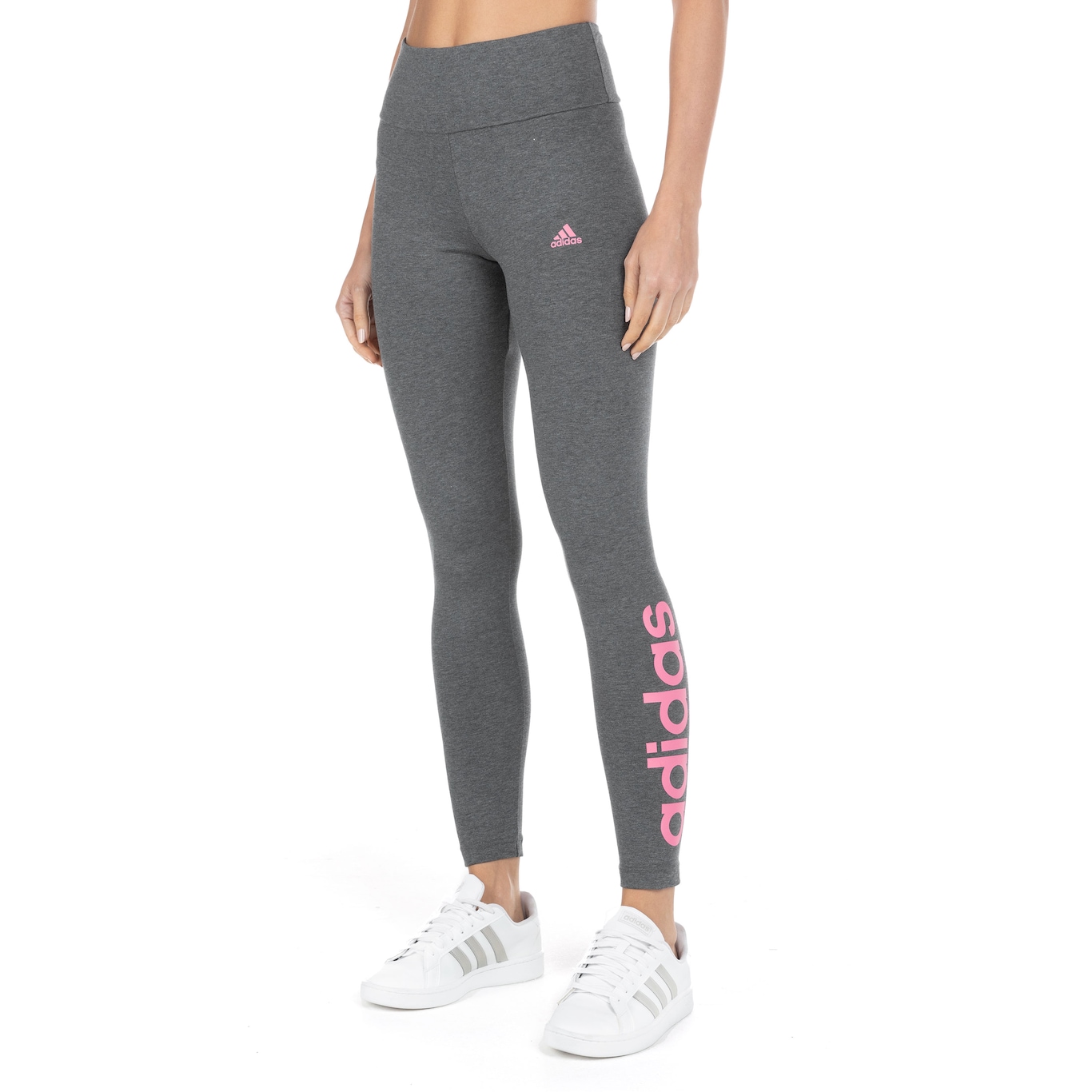 Calça Legging adidas Cintura Alta Essentials Logo - Feminina - Foto 4