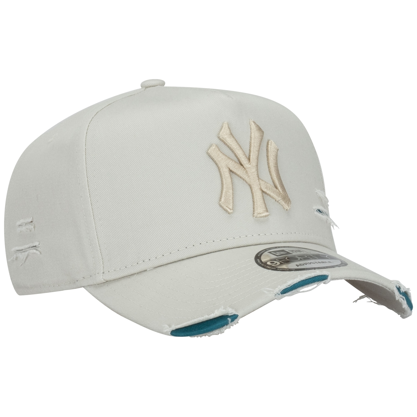 Boné New York Yankees MLB Aba Curva 940 Af St Inv Destroyed Strapback - Adulto - Foto 4