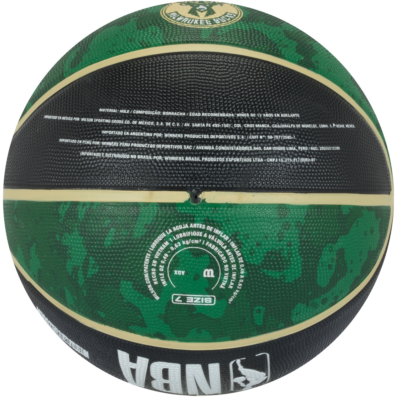 Bola de Basquete Wilson NBA Milwaukee Bucks Team Tiedye - Foto 3